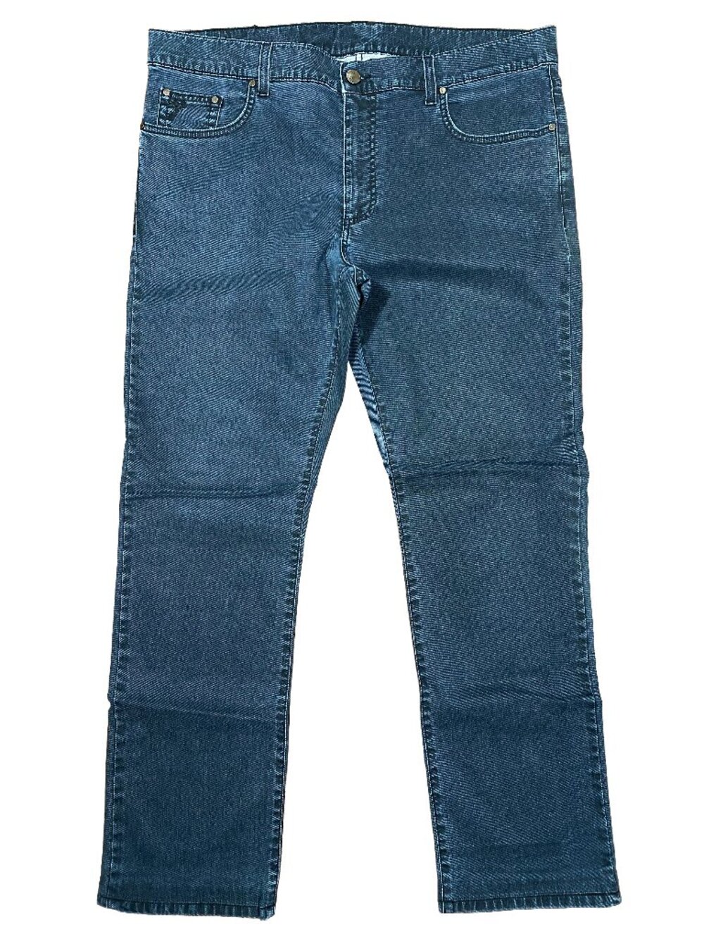 Versace Collection Medusa Head Slim Fit Stretch Denim Pants Blue/Gray 36x27.5